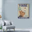 « yorkshire terrier ice crème », affiche rétro sur toile tendue-33420981