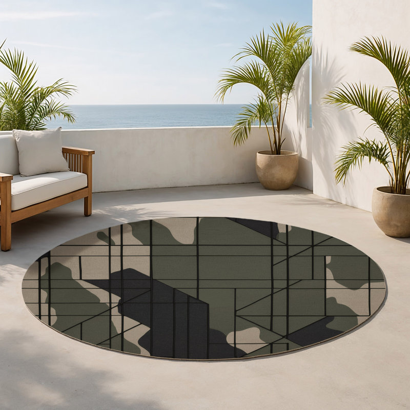 Tapis intérieur et extérieur Horizon Strike, Rond 5 pi
