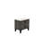 Nightstand In Dark Gray Oak Rustic Design With Faux Marble, 23 X 15 Inch Marble Covered Look, 23" * 15"