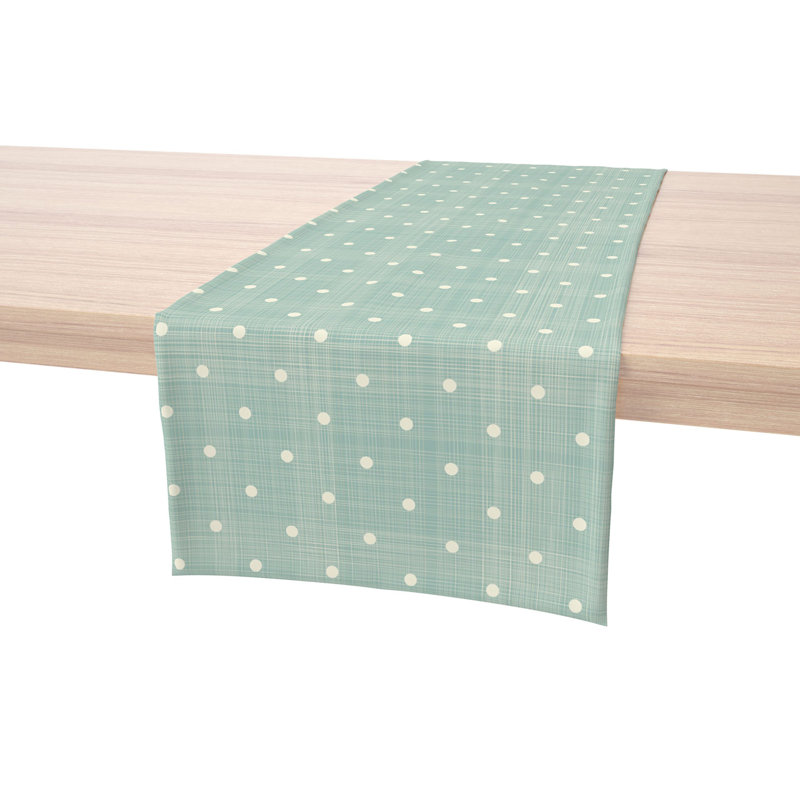 Table Runner, 100% Cotton, 16X108", Textured Dots, 72" L x 16" W