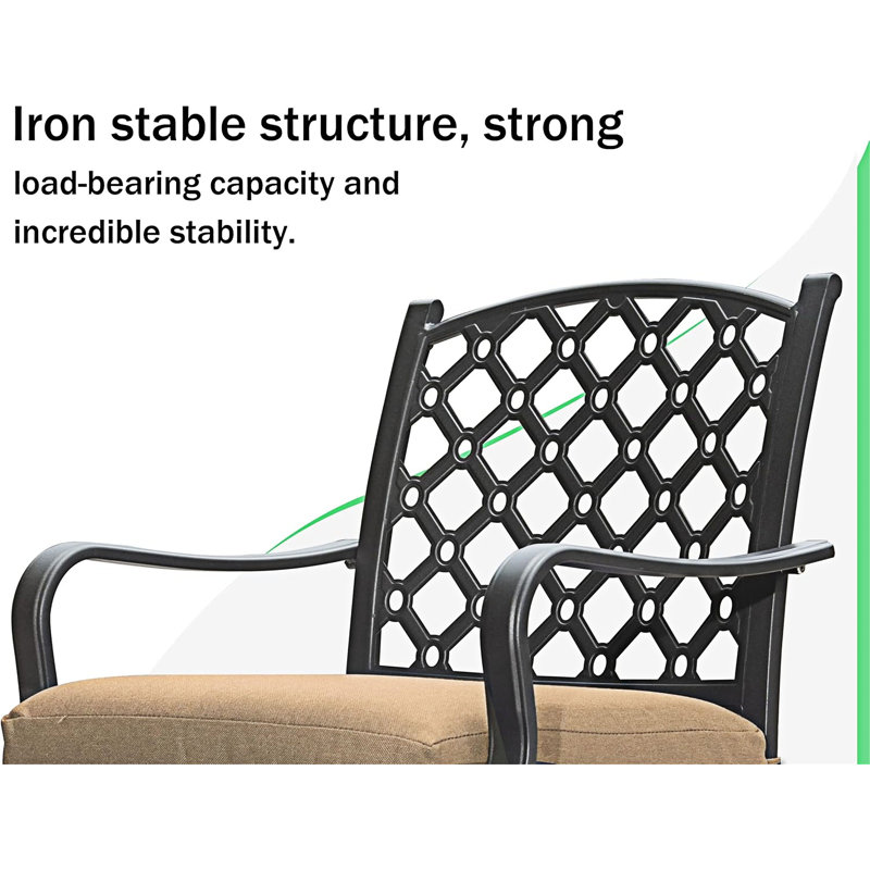 Outdoor 7 Pcs Patio Dining Set, Beige