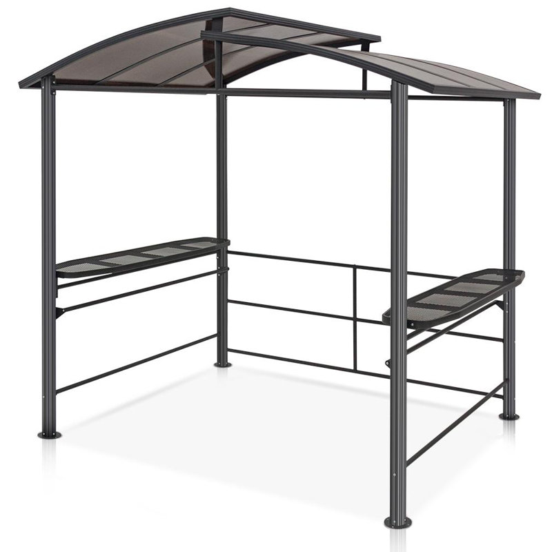 Pavillon de jardin en acier pour barbecue l 8 pi. x P 5 pi.