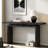 Simple Console Table With Clever Tabletop Design And Elegant And Lively Shape-2047549655