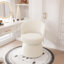 Fauteuil d'appoint rembourré Allis, tabouret de coiffeuse pivotant avec dossier à oreilles, fauteuil de maquillage en tissu Boucle-701948476