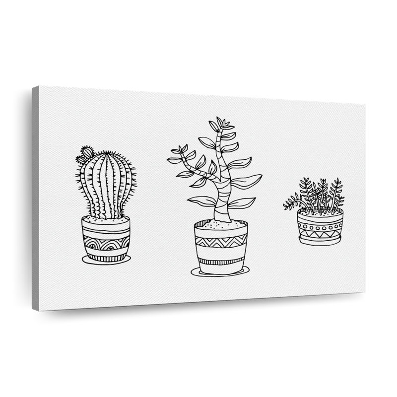 «Succulent Minimalist Succulents», reproduction sur toile, H 8 po x l 12 po x P 1 po