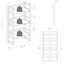 Bibliothèque en bois massif Annabesook H 37 "x l 20,75"-37867074