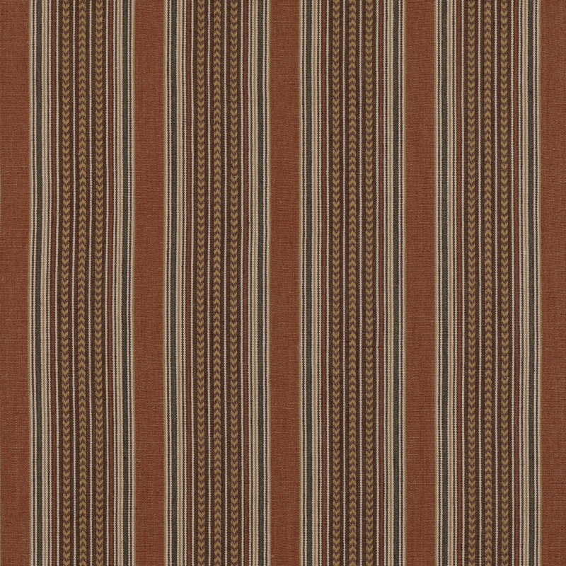 Mulberry Stripes II Berber Stripe Cotton Blend Performance Fabric, Spice