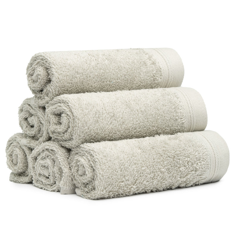 Alexandra 100% Cotton Washcloth Towel, Silver