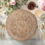 Maluma Handmade Woven Jute Geometric Round Placemat