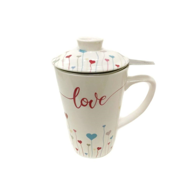 Ensemble de grandes tasses à café love