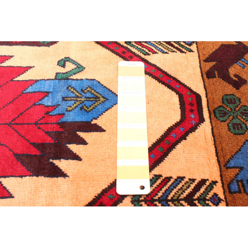 Teimani  Orange Rug 2'9" x 4'6"