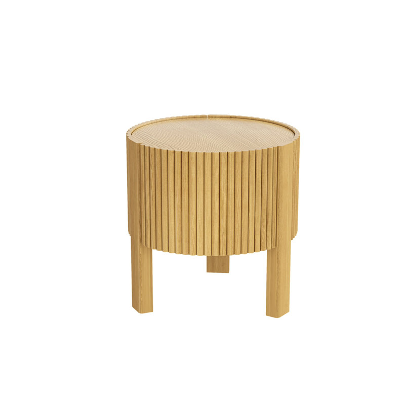 Round Fluted Side Table