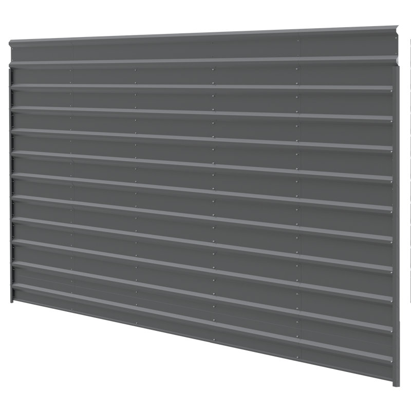 Charcoal Galvanized Steel Carport Enclosure Side Wall