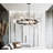 31.5 Inch Wide Circular 15 Glass Bubble Iron Black Chandelier