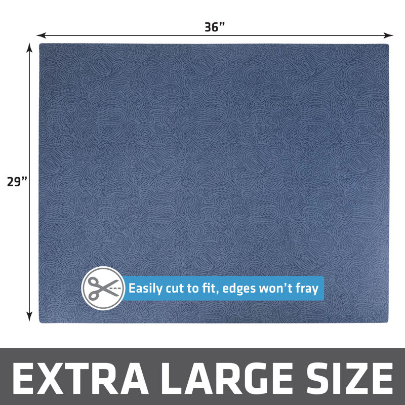 Tapis de litière pour chat XL Original, contient les dégâts de la boîte, protège les planchers, résiste à l'urine, lavable à la machine, pattes douces pour chat, absorbant, imperméable (29 po x 36 po) (bleu bourrache) (fabriqué aux États-Unis)