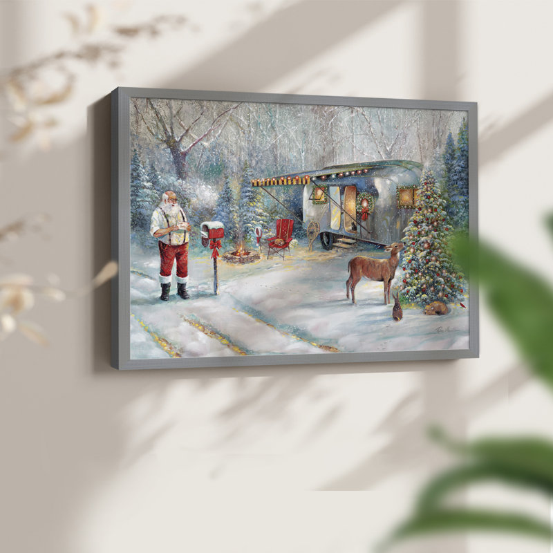 Santa's Hideaway -Framed Print - Restickable