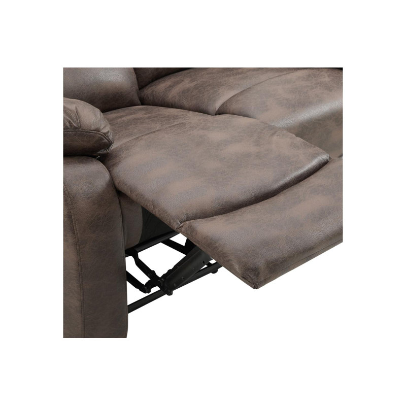Hartnell 3 Seater Faux Leather Reclining Sofa, Brown