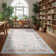 Vintage Floral Machine Washable Rug Non Slip Low Pile Thin Non Shedding Floor Carpet, Indoor Foldable Printed Accent Carpet for Living Room Bedroom Office