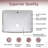 RENIST 14.96" White Ceramic Rectangular Undermount Bathroom Sink with Overflow