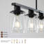 Lustre industriel moderne 37 lumières à 5 lumières avec abat-jour en verre transparent 37 po.-1197228853