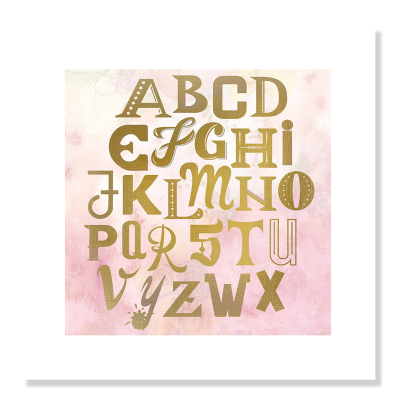 Abc Pink ', impression sur papier, H 10 po x l 10 po x P 1 po, Papier