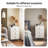 Bedside Table with 3 Drawers Sofa Table, Narrow Nightstand with Metal Legs, White