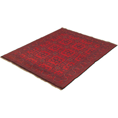 Tapis de zone en laine 5 pi 6 po x 7 pi 5 po noué la 2010s one-of-kind à la main-esari turque Allaina