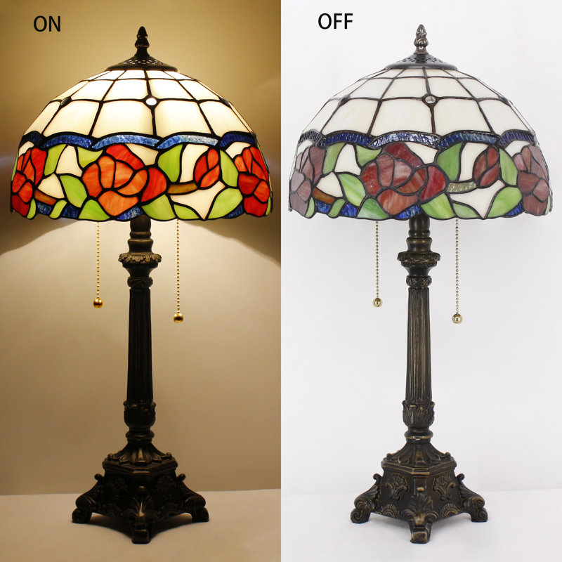 Lampe de table en verre coloré Tiffany