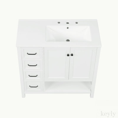 Meuble-lavabo simple 36 po avec plateau Sidley