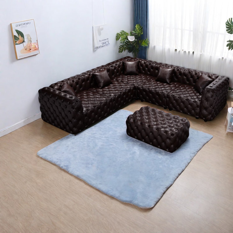 Canapé modulaire en cuir synthétique modulaire 132,5
