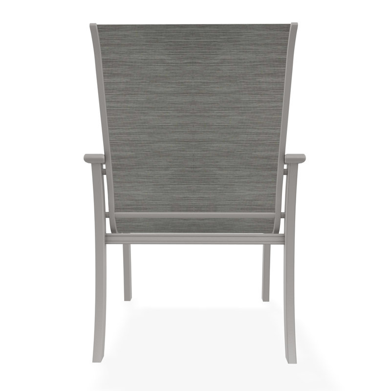 St. Catherine Sling Marine Grade Polymer Arm Chair, Warm Gray, Harbor