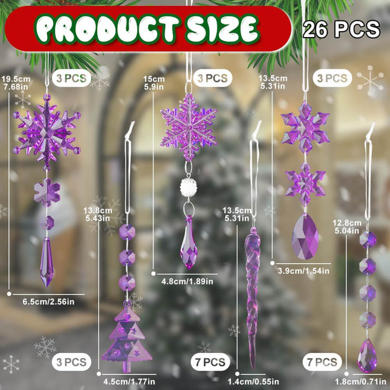 7.68cm Solid Colour Ornament Accessory, Purple