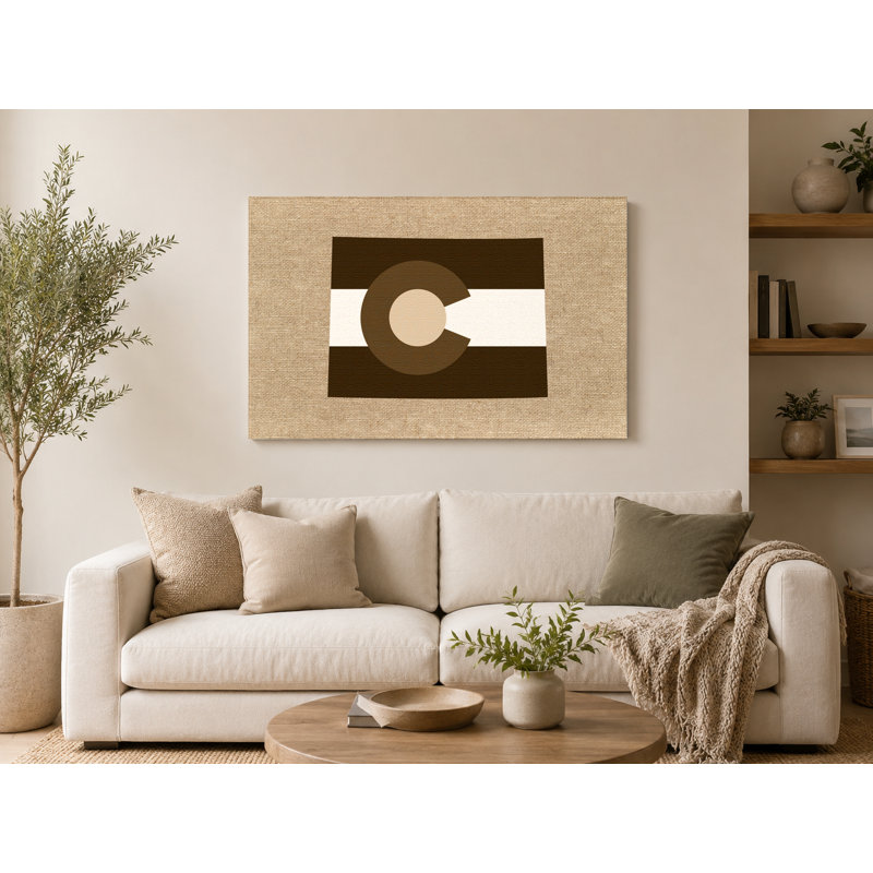 Colorado State Flag - paysage, art mural sur toile, 36" W x 24" H