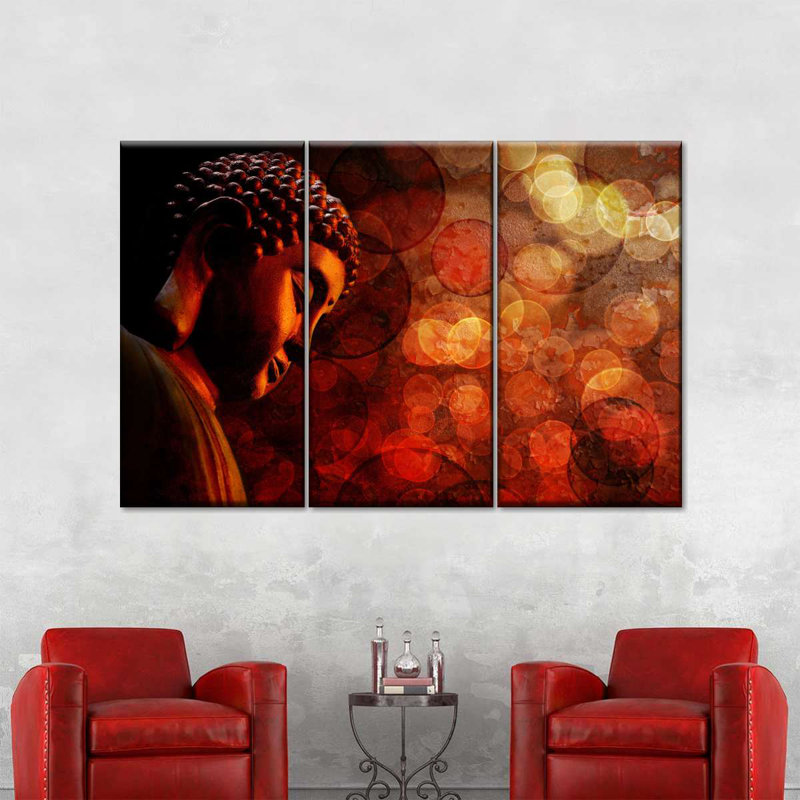 «Red Buddha», reproduction sur toile, H 28 po x l 45 po x 1,25 po