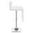 Alameda Chrome And White Adjustable Bar Stool