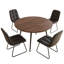 Ensemble de table de salle à manger, ensemble de table de cuisine moderne pour la cuisine, salle à manger (1 table et 4 chaises)-118554294-118554292