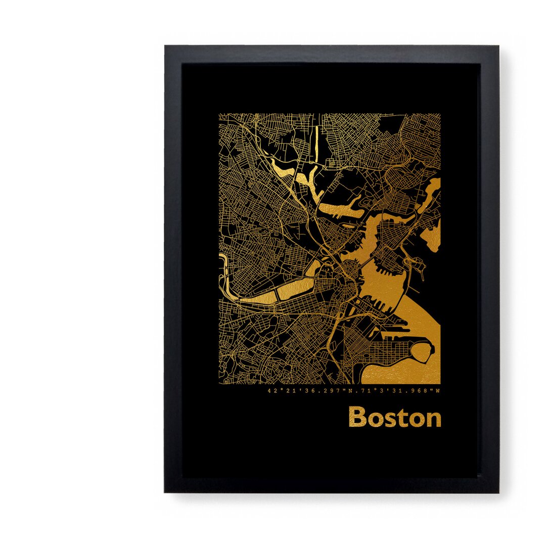 Gerahmter Grafikdruck Boston