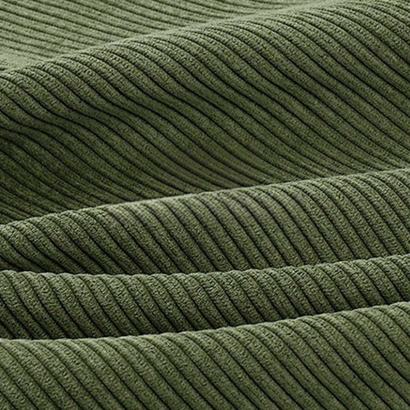 Canapé-lit en velours côtelé vert olive, 75.98"W*31.5"D*31.5"H