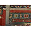 Tapis oriental rouge en laine noué à la main 6 pi 1 po x 8 pi 8 po Kazak