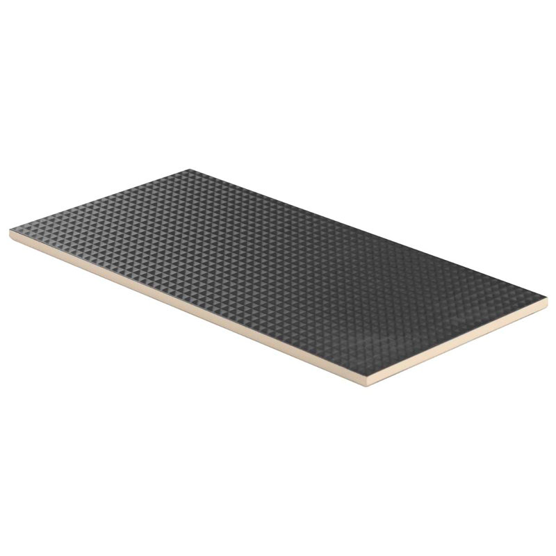 Kinzie Waffle 8X16 Matte Ceramic Tile, Charcoal