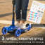 AIYAPLAY Electric Scooter for Kids 3 Wheel Foldable Age 6-10 LED-126185544