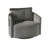 Doniphan Oversized Wale Corduroy Swivel Accent Chair With Furry Channel Pillow-441560339