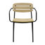 Fauteuil d'extérieur avec cadre noir Yossif - ensemble de 2-2067899301