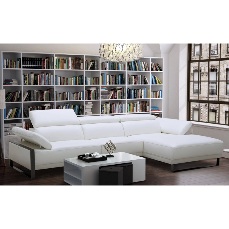 Canapé modulaire Canterbury LAF blanc, Accoudoir à droite (vu de face)
