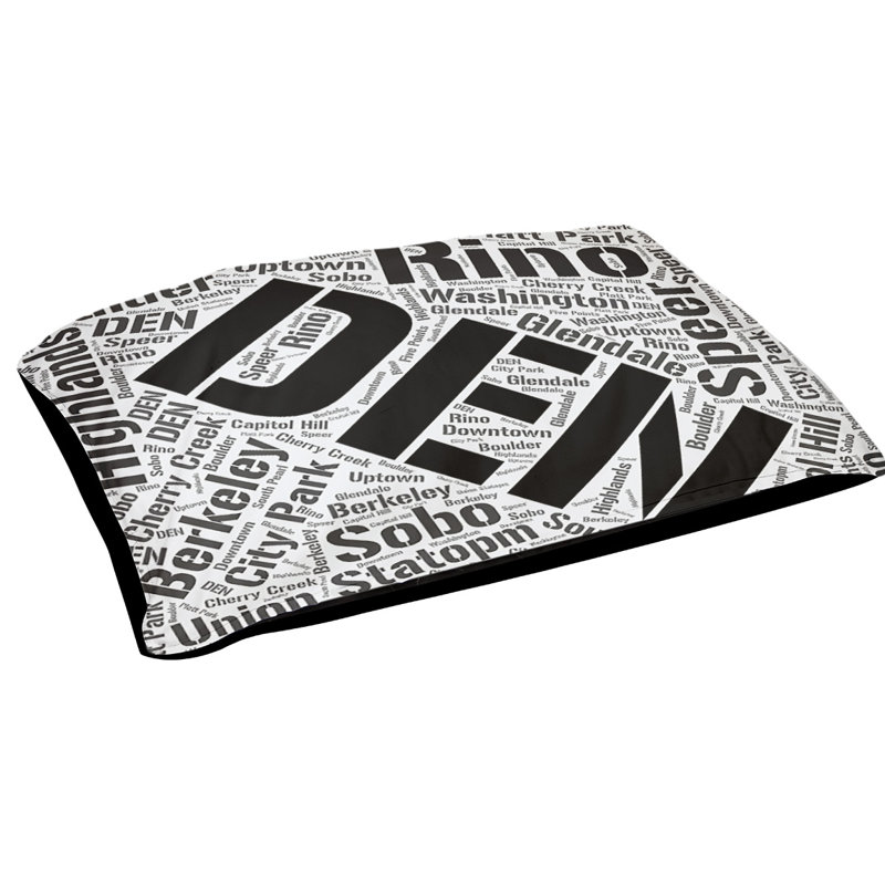 Oreiller rectangulaire designer, Moyen L 40 po x l 30 po, Noir, Denver