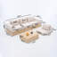 Canapé d'angle modulaire avec tiroirs de rangement, canapé multifonctionnel en forme de L avec base de rangement intégrée et table basse.-557577827-557577854