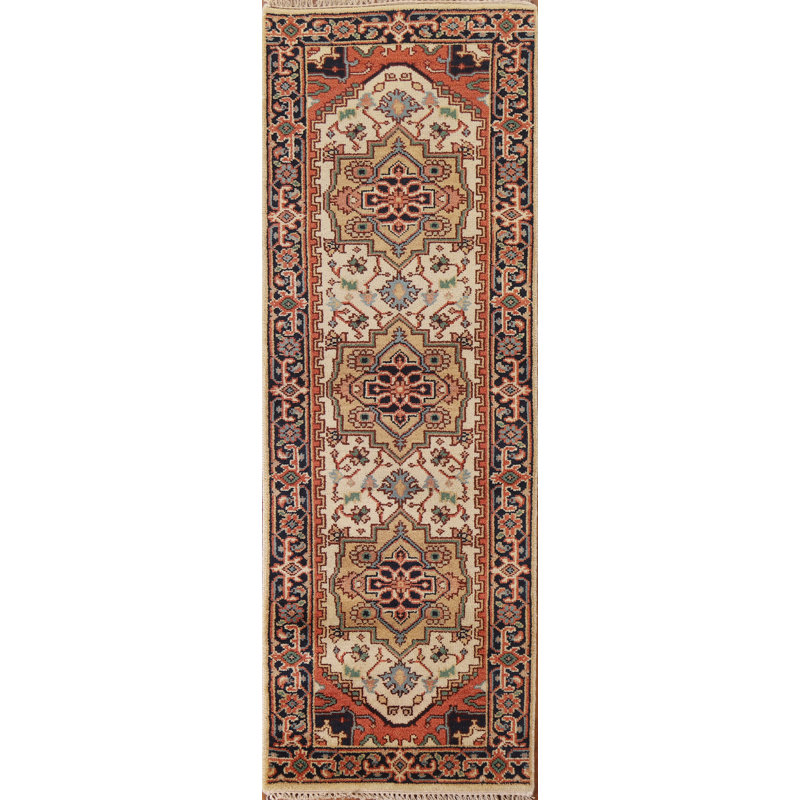 One-of-a-Kind 2'6" X 7'11" New Age Runner Wool Area Rug in