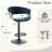 Adjustable Height Bar Stools With Fabric Seat Swivel Stool With Backrest For Kitchen Island, Bar, Home Pub​​-406743119-406839201