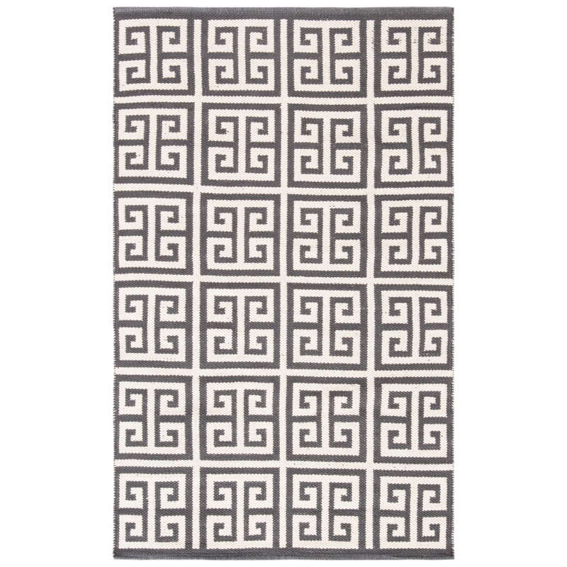 Royalton Hand Woven Cotton Geometric Rug, Rectangle 3' x 5'