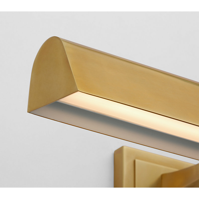 Aerin Dimmable LED Wall Mount Picture Light, Hand-Rubbed Antique Brass
